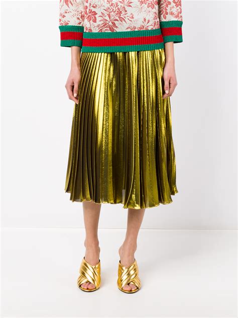 gucci rainbow pleated skirt|Gucci pleated skirts.